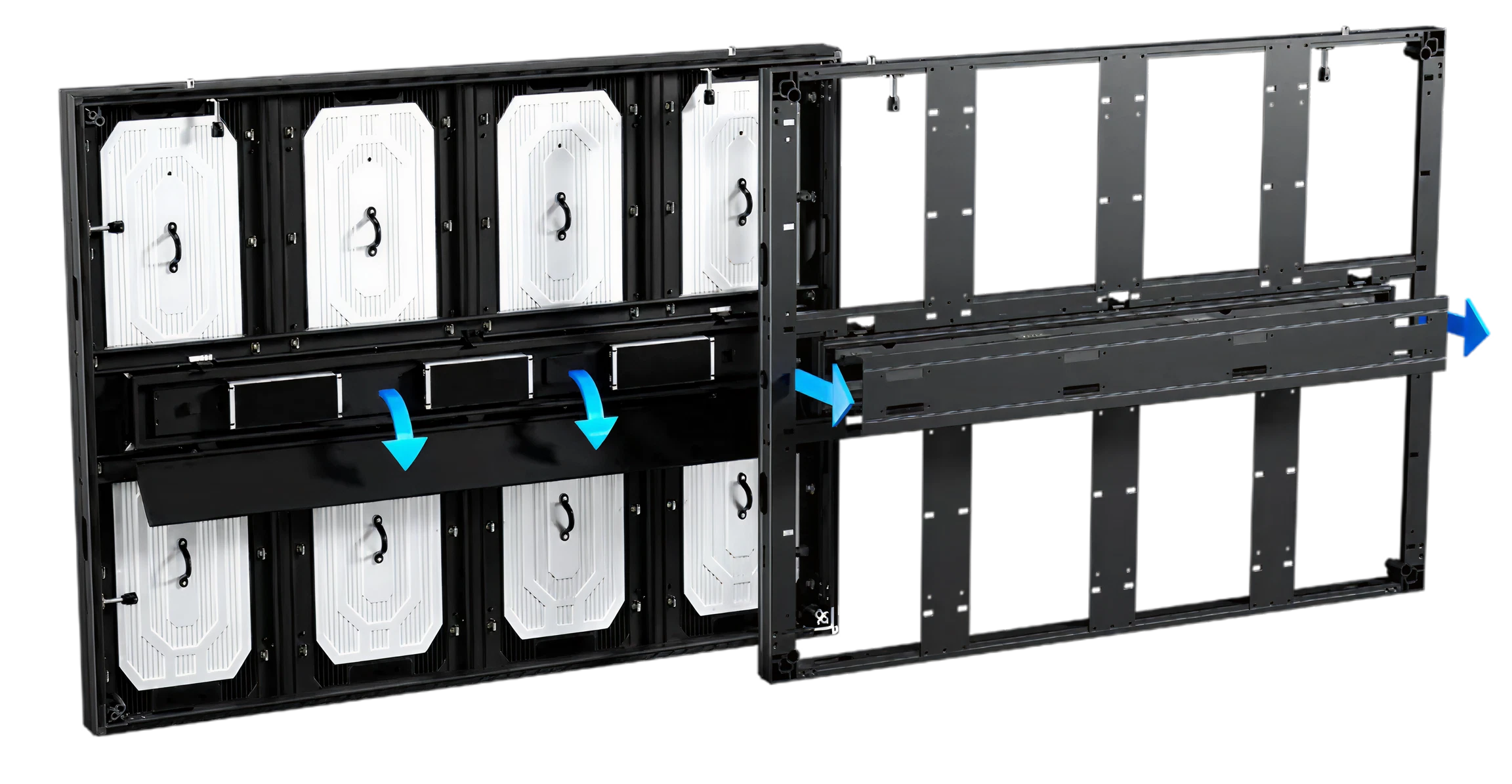 Boîtier de contrôle avec maintenance avant et arrière