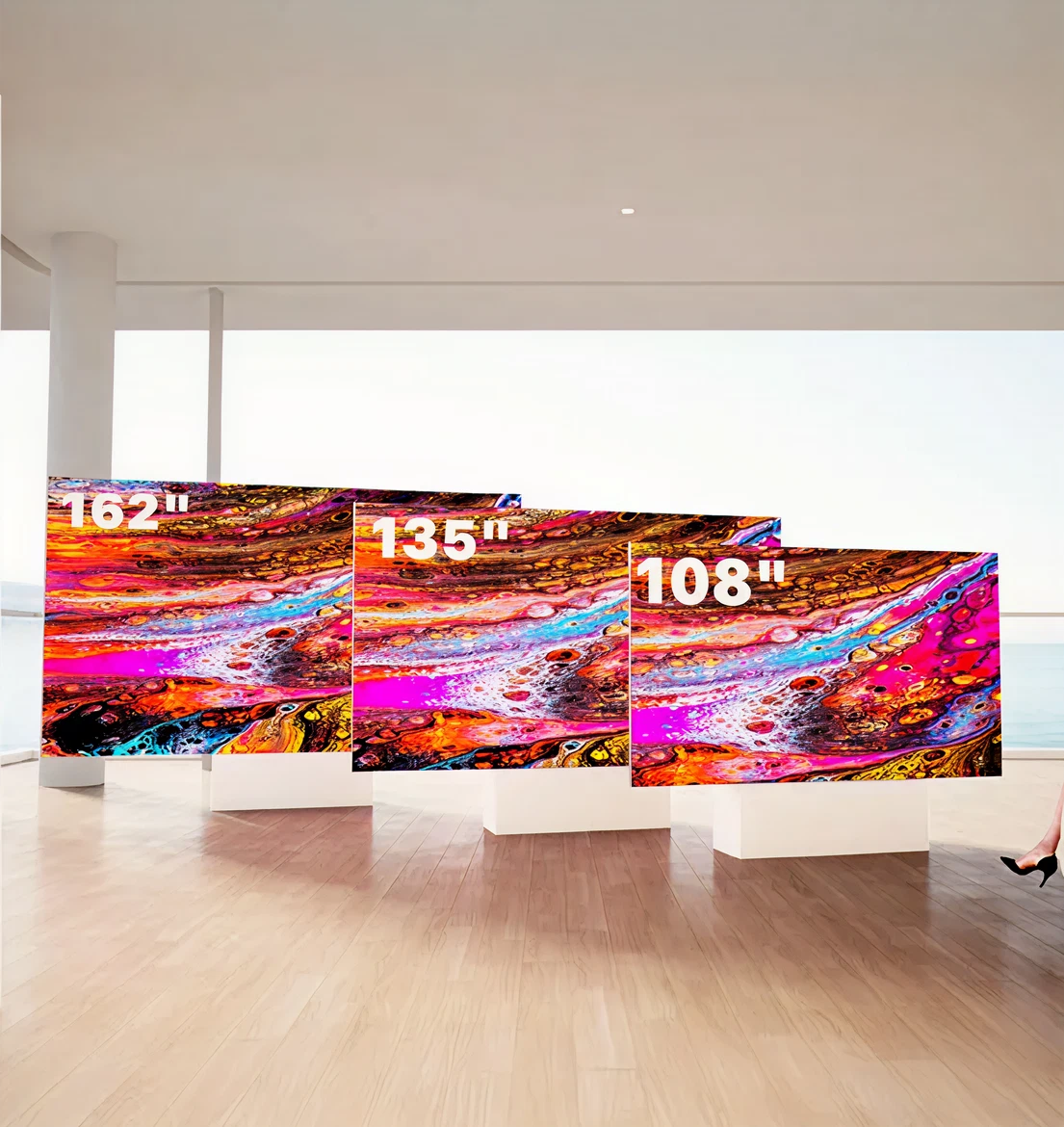 Trois dimensions disponibles